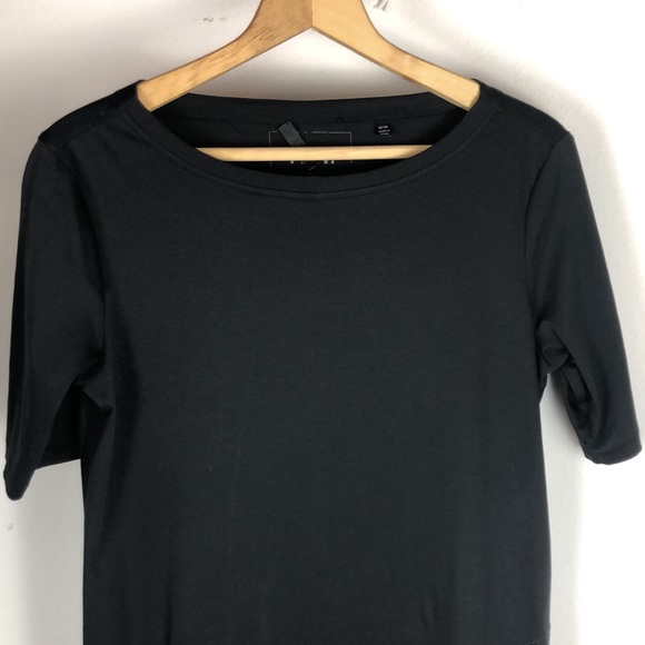 ATM Mercerized Mini Dress in Black - Picture 5 of 7